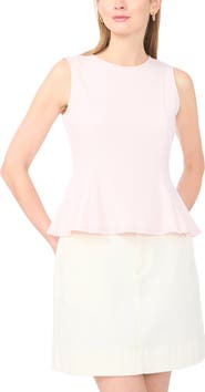 Vince Camuto Cotton Blend Peplum Tank