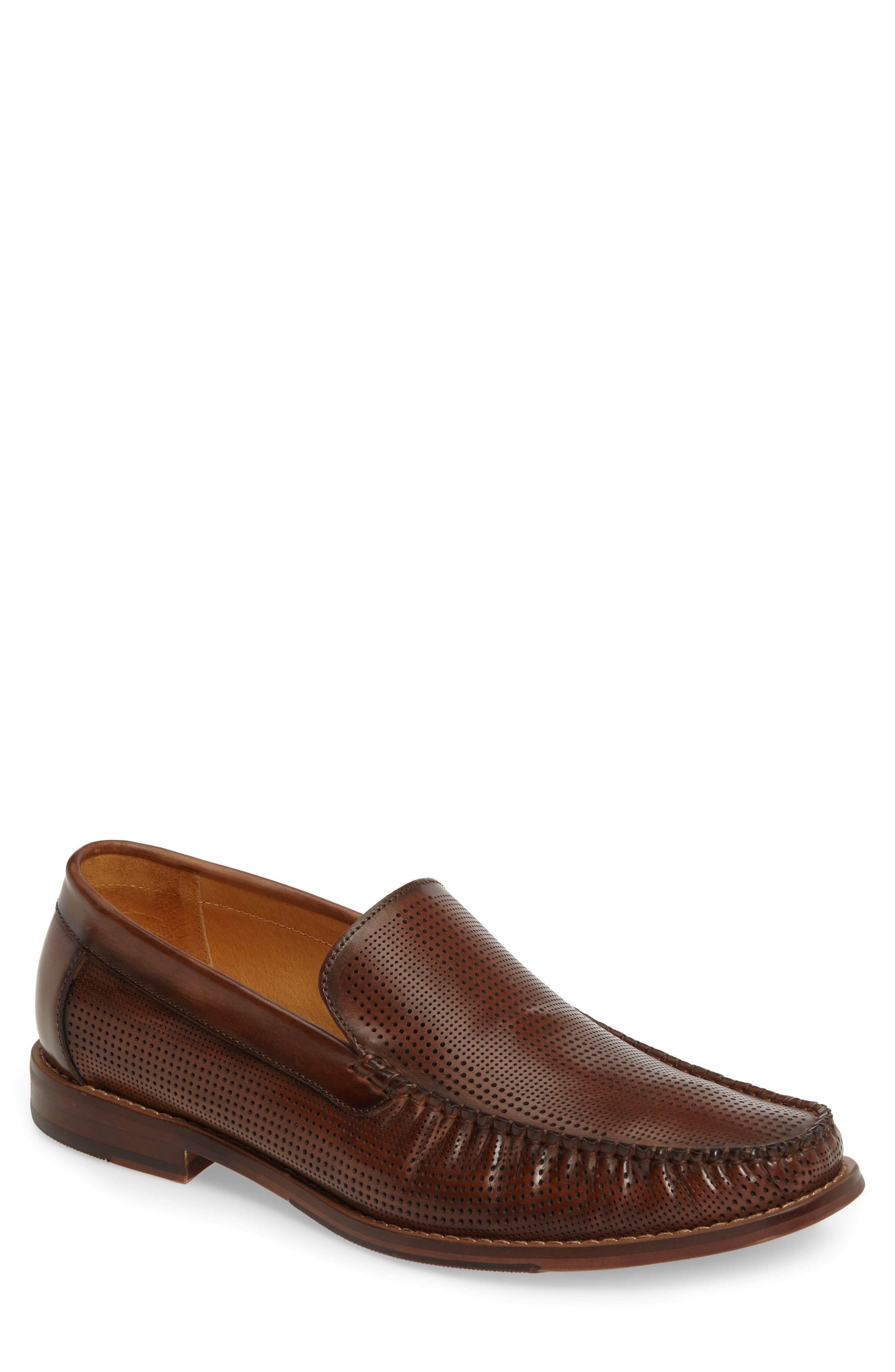 In the Media Loafer, Main, color, COGNAC LEATHER