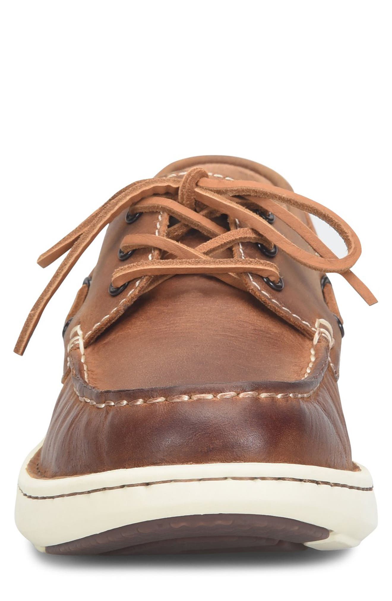 Børn Mariner 3-Eye Boat Shoe, Alternate, color, Tan F/ G