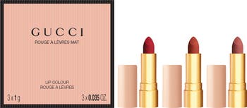 Gucci Mini Matte Lipstick Festive 3-Piece Gift Set | Nordstrom