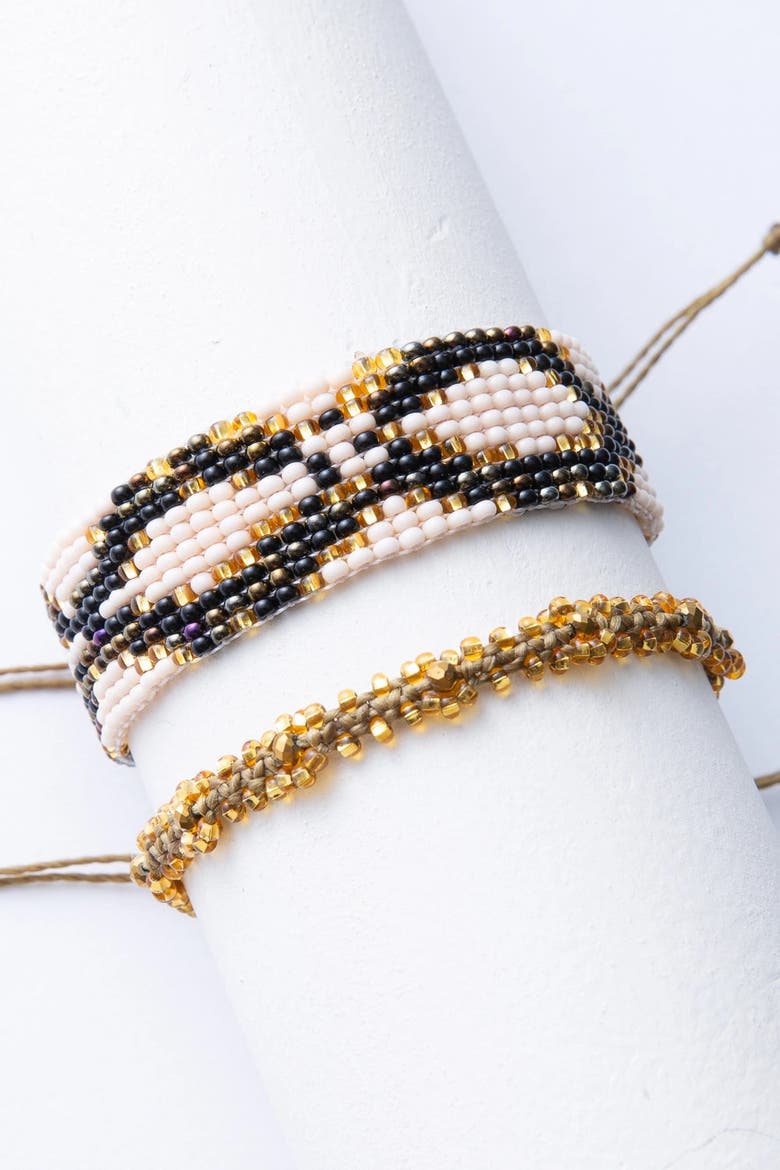 Serpiente Bracelet Set, Main, color, Brown