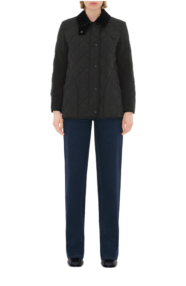 Burberry Quilted Thermoregulated Barn Jacket, Main, color, Black