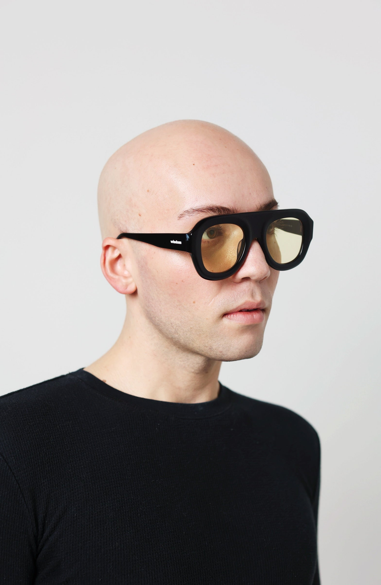 Wisdom Fashion House Bonocular Frame 35, Alternate, color, Black