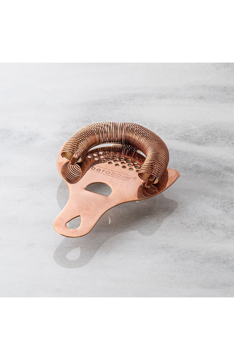A Bar Above Antique Copper Hawthorne Cocktail Strainer, Alternate, color, Antique Copper