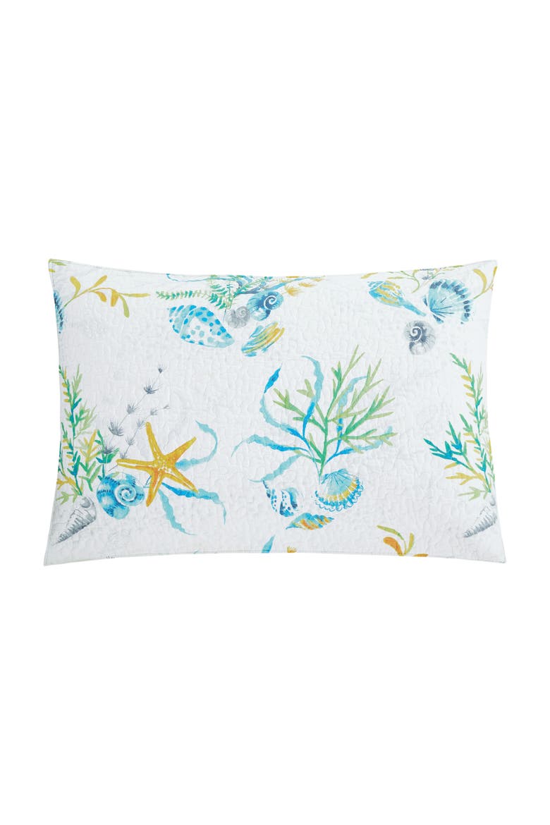 Marlowe Sound Coastal Beach Cotton Quilt Set  - Reversible and Machine Washable, Alternate, color, White