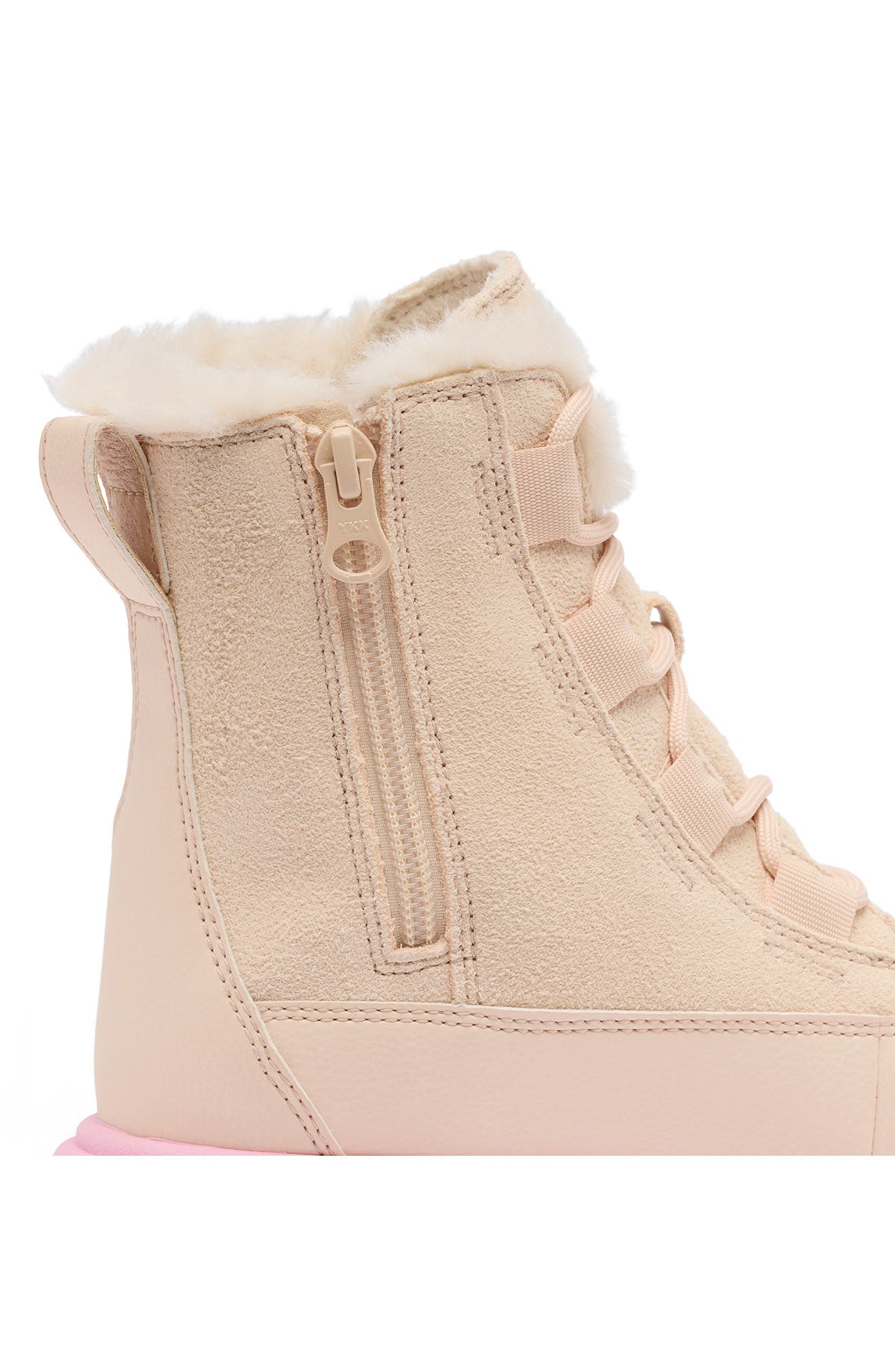 Kids' Explorer III Faux Fur Waterproof Boot, Alternate, color, PEARLESCENT/ PINK FLARE