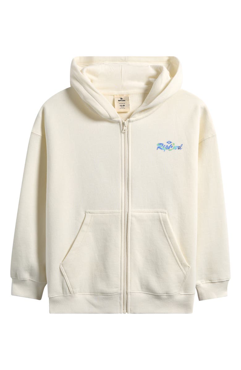 Rip Curl Lay Day Relaxed Fit Cotton Blend Hoodie, Main, color, Bone