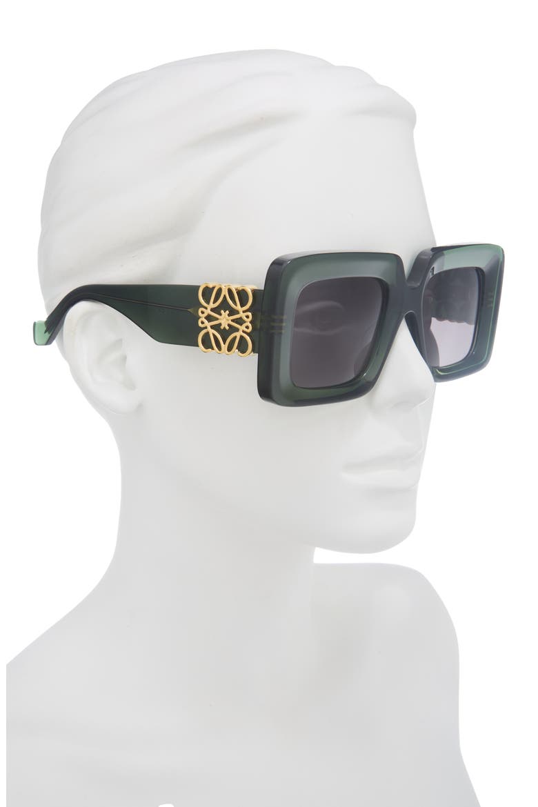 Anagram 51mm Square Sunglasses, Alternate, color, DARK GREEN/ OTHER / SMOKE