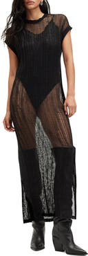 AllSaints Giana Open Knit Maxi Sweater Dress