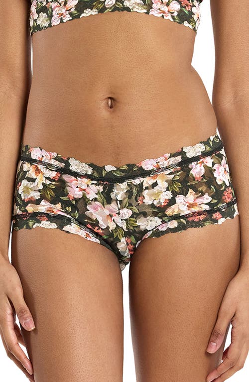 Hanky Panky Print Boyshorts In Green