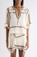 Isabel Marant Fiosa Embroidered Silk Top