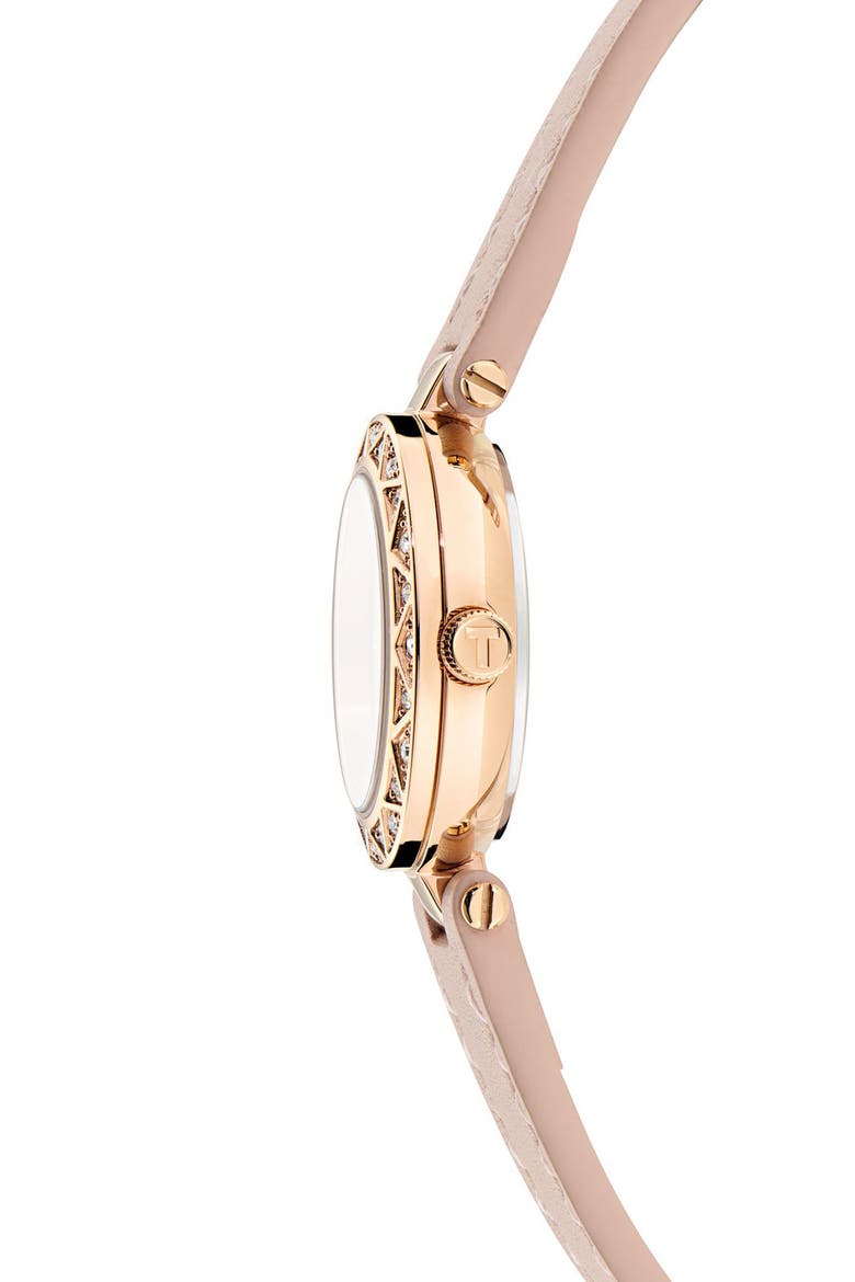 Jolyye Leather Strap Watch, 24mm, Alternate, color, PINK