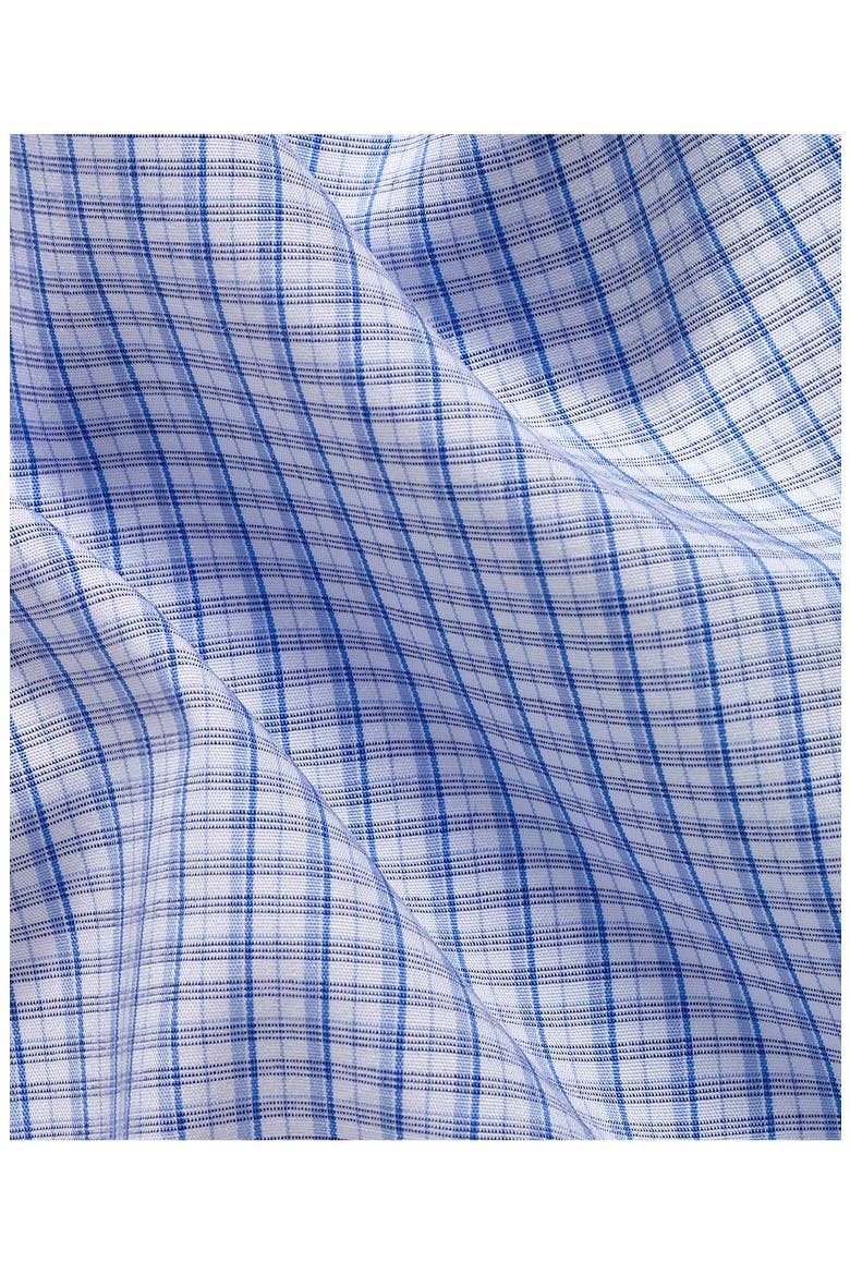 Slim Fit Poplin Check Dress Shirt, Alternate, color, BLUE/ SKY