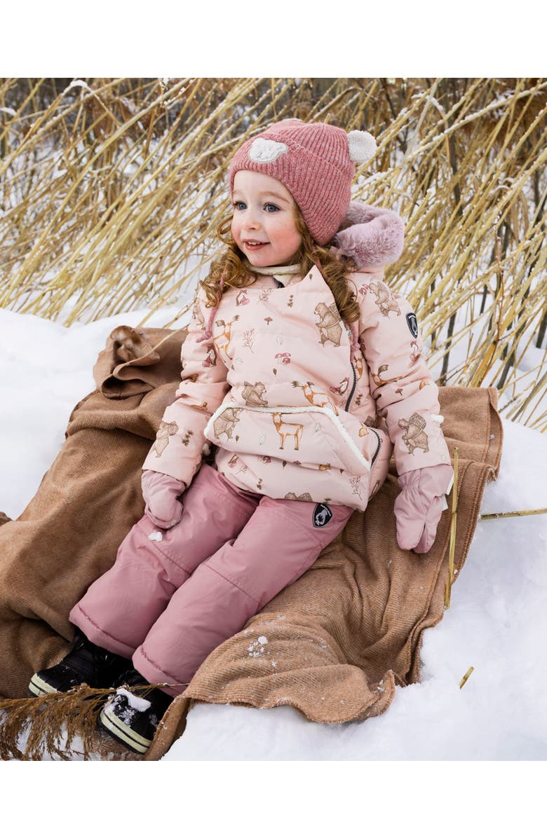 Deux par Deux Two-Piece Snug Snowsuit, Main, color, Dusty Pink