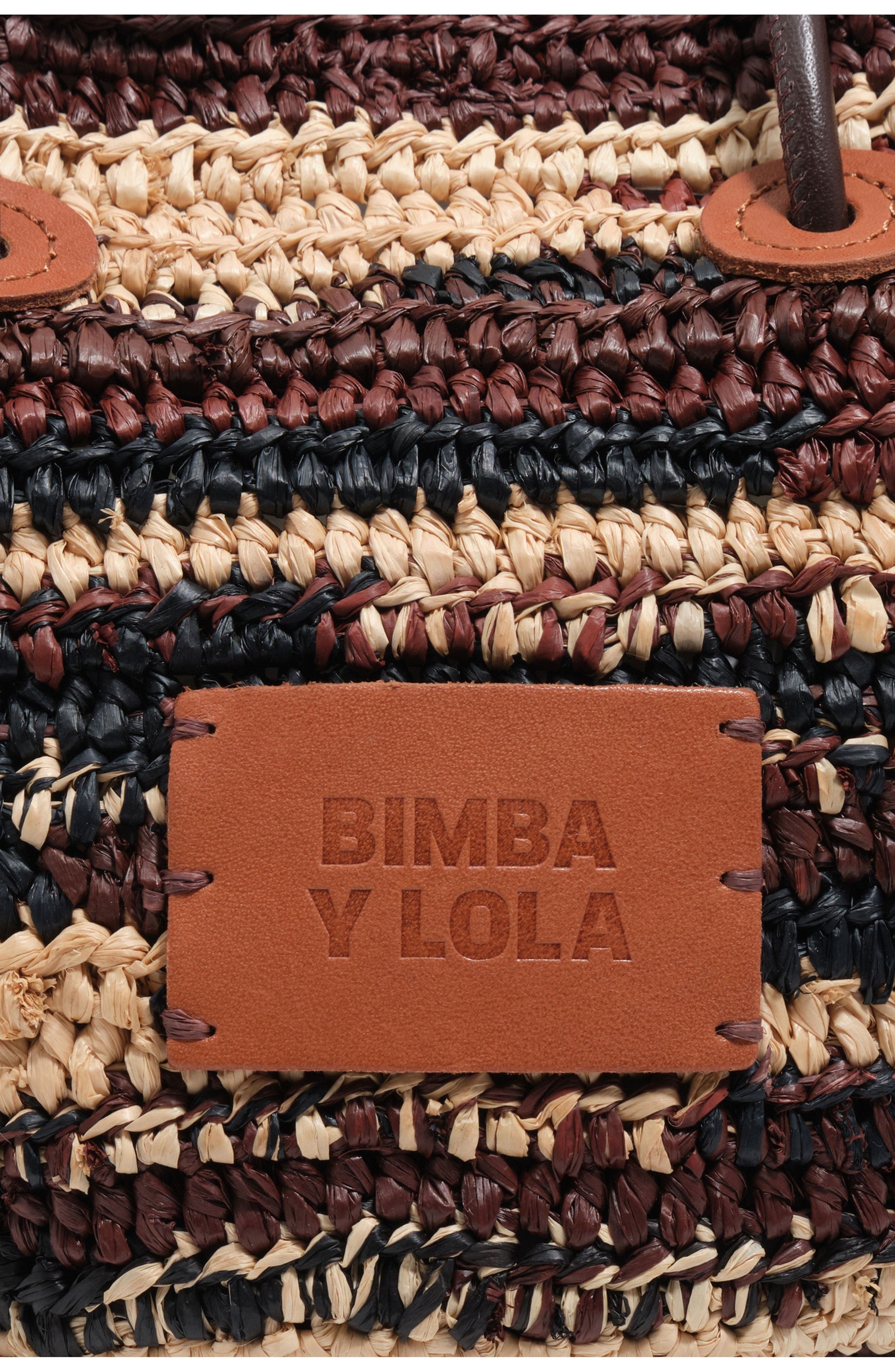 Bimba y Lola Small Affia Basket Bag, Alternate, color, Dark Brown