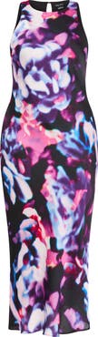 City Chic Abstract Print Sleeveless Sheath Dress