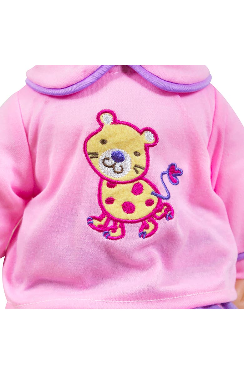 Lissi 16 Inch Baby Doll, Pink Purple Lion Animal Outfit, Cap, 4 Piece Accessories, Alternate, color, Multicolored