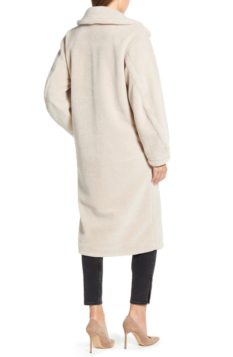 Something Navy Faux Shearling Teddy Coat, Alternate, color, 