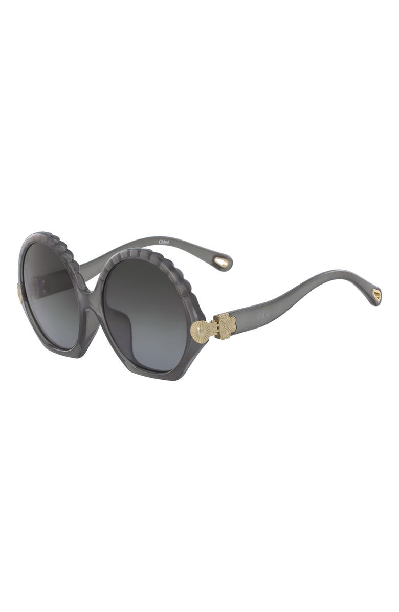Chloé 56mm Round Sunglasses, Alternate, color,