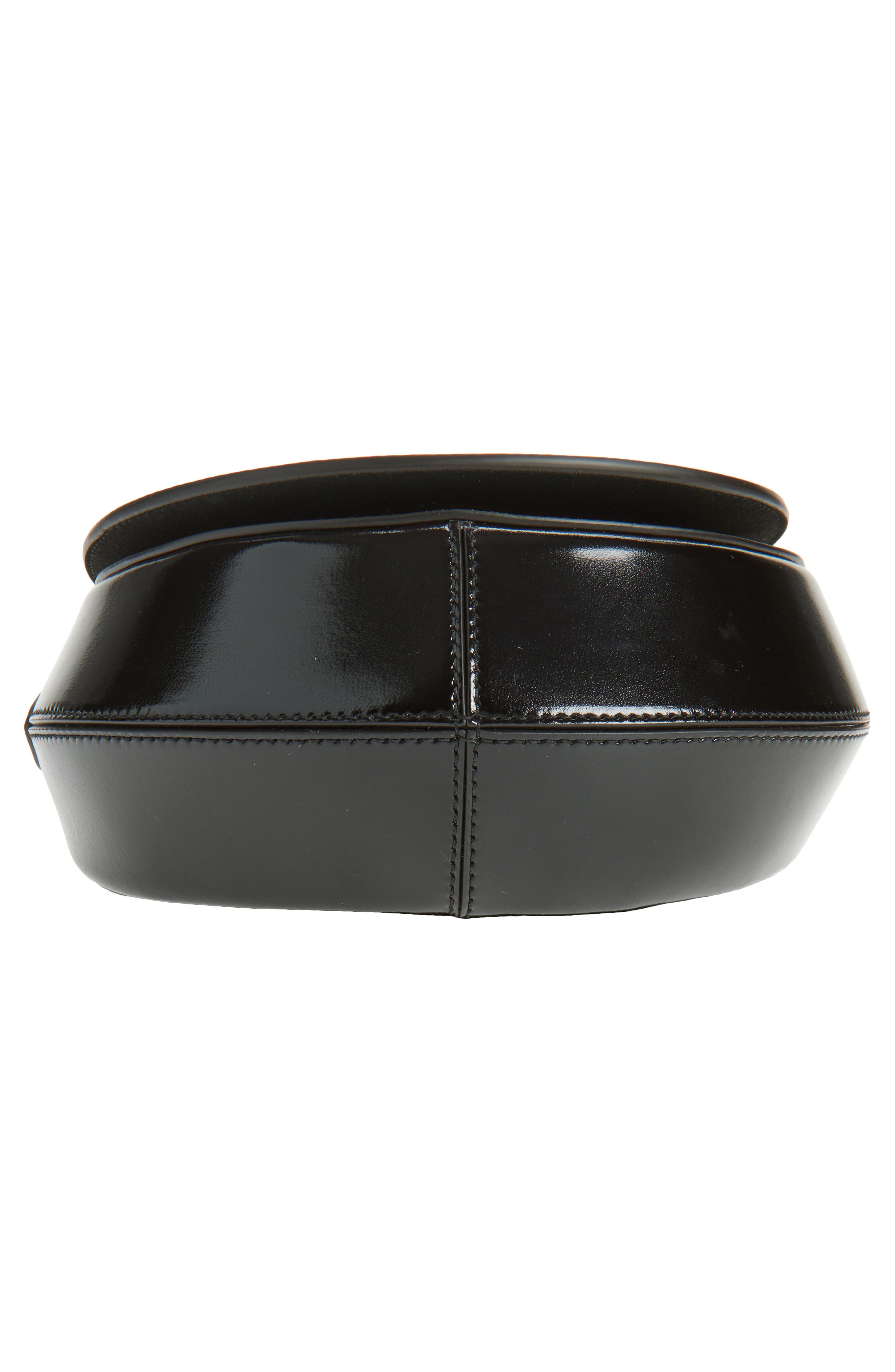 Dries Van Noten Arc Patent Leather Crossbody Bag, Alternate, color, Dark Brown 704