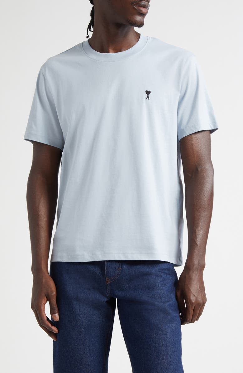 AMI PARIS Ami de Coeur Cotton T-Shirt, Main, color, Sky
