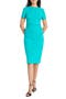 Ruched Short Sleeve Midi Dress