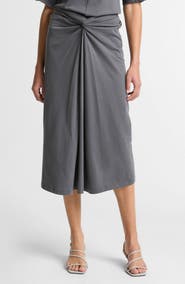 Vince Twist Front Midi Skirt