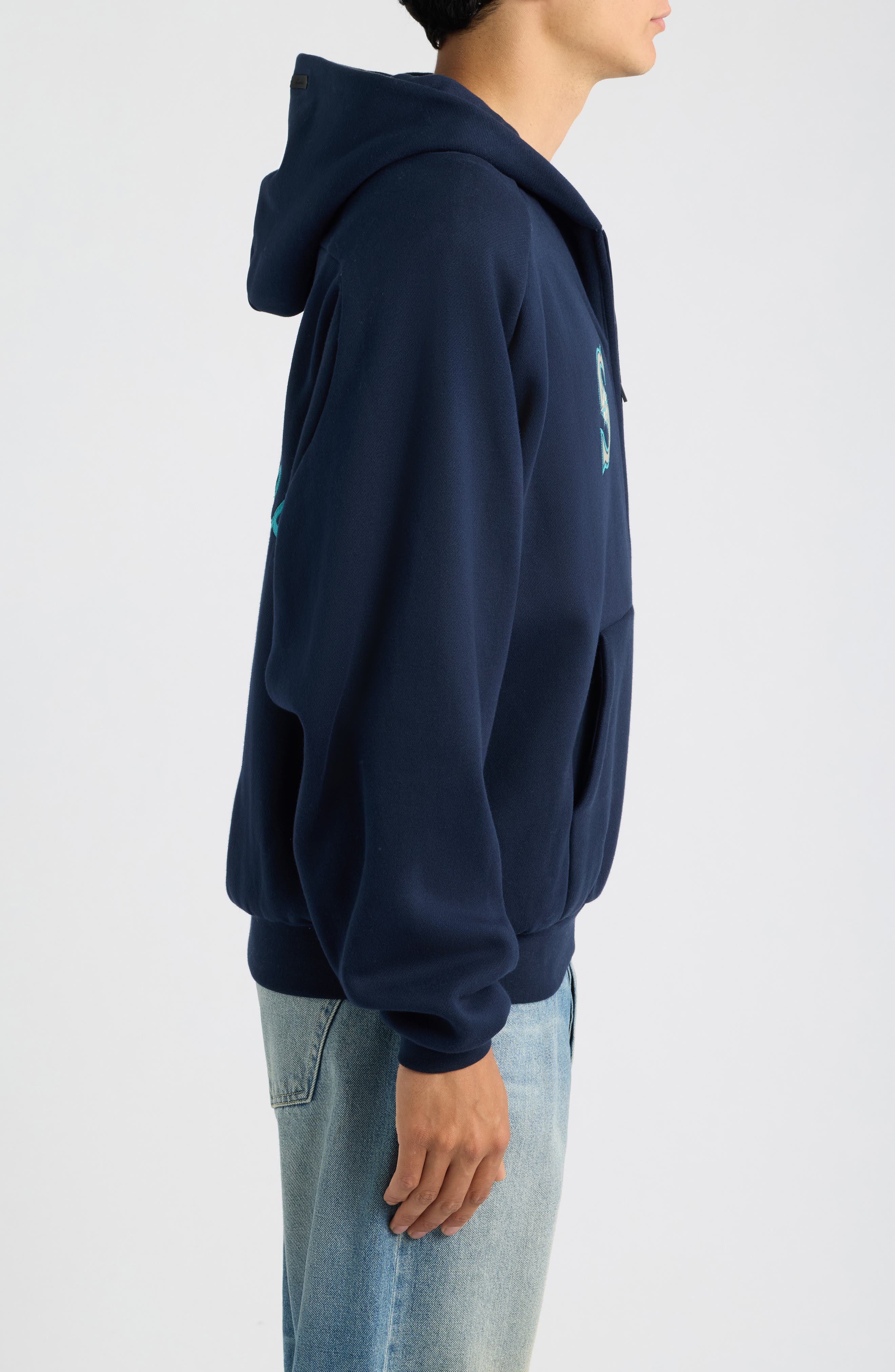 x MLB Seattle Mariners Cotton Blend Fleece Half Zip Hoodie (Men