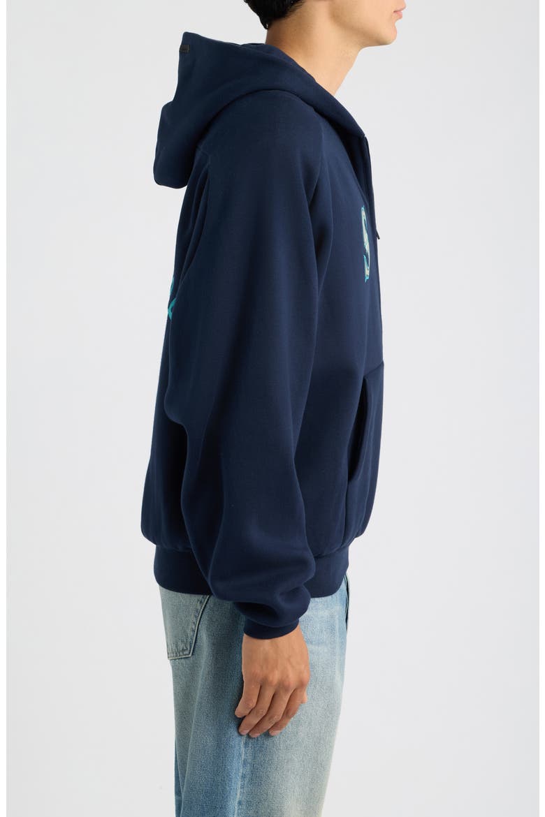 x MLB Seattle Mariners Cotton Blend Fleece Half Zip Hoodie, Alternate, color, DARK SAPPHIRE