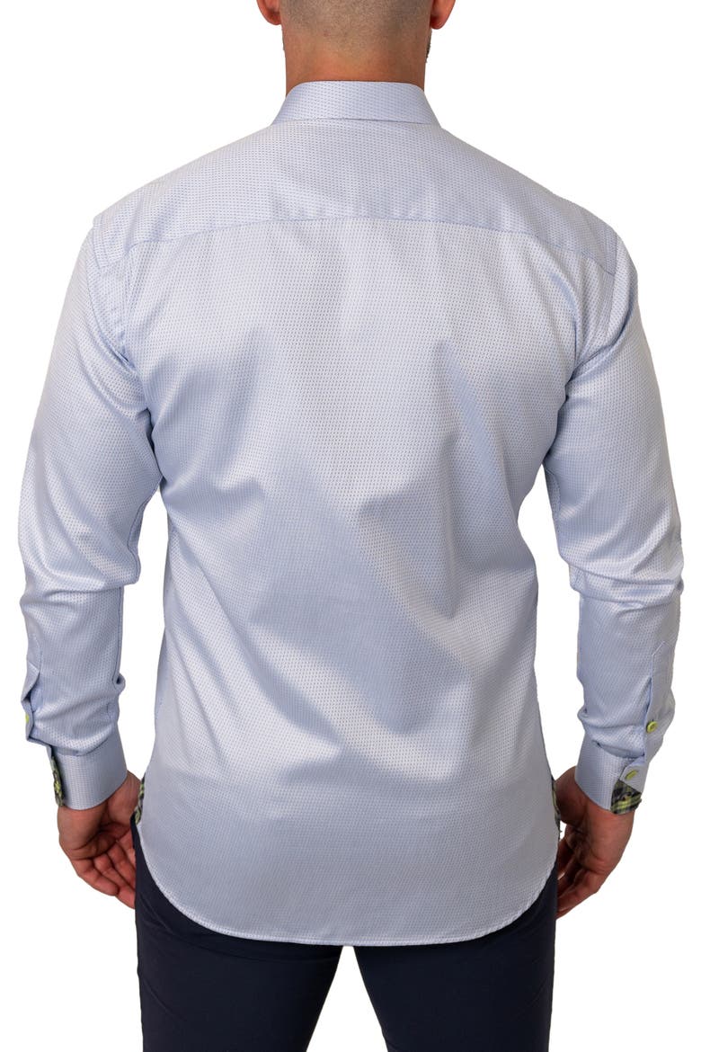 Einstein Repeated Blue Contemporary Fit Button-Up Shirt, Alternate, color, BLUE