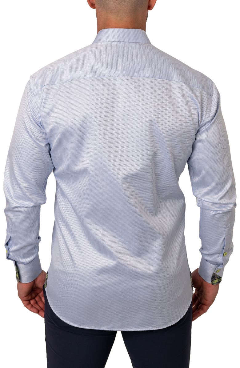 Maceoo Einstein Repeated Blue Contemporary Fit Button-Up Shirt, Alternate, color, 