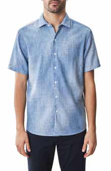 Robert Barakett Ferris Short Sleeve Woven Button-Up Shirt