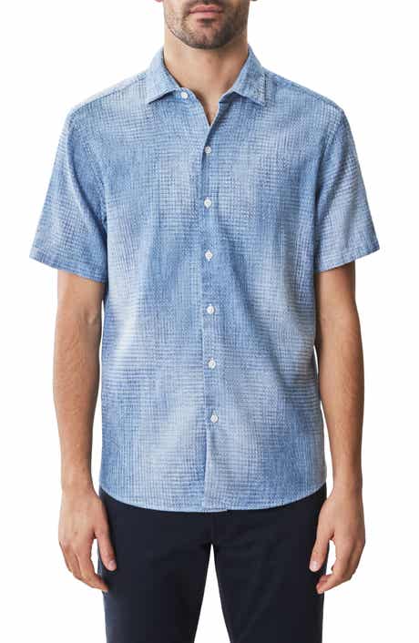 Robert Barakett Ferris Short Sleeve Woven Button-Up Shirt