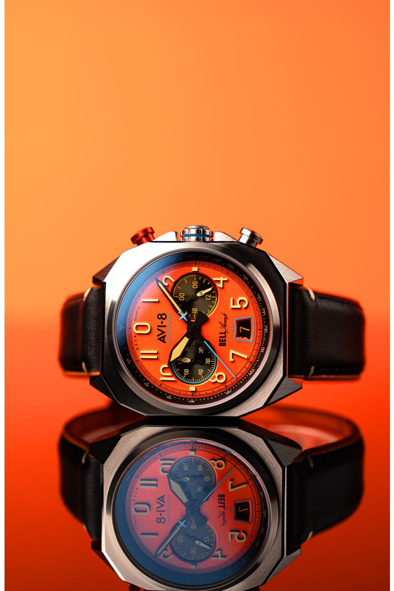 Bell X-1 Machbuster Chronograph Watch, 41mm, Alternate, color, ORANGE