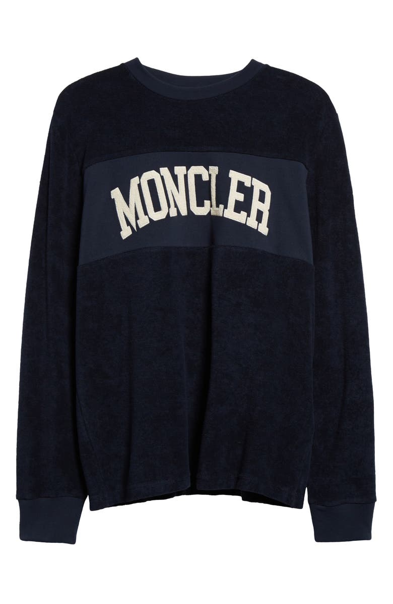 Moncler Logo Appliqué Sweatshirt, Alternate, color, 