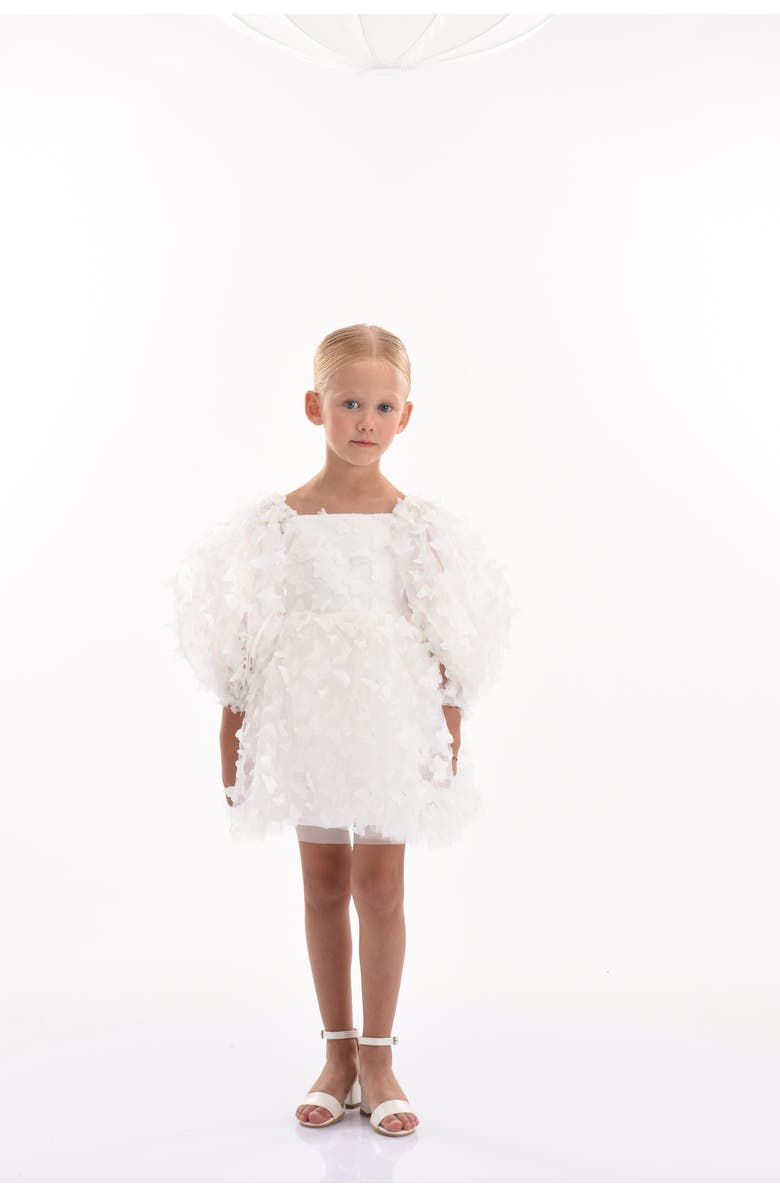 Tulleen Bell Mariposa Dress, Main, color, White