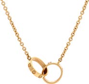 Pre-Owned Cartier Love Interlocking Necklace 18K Yellow Gold
