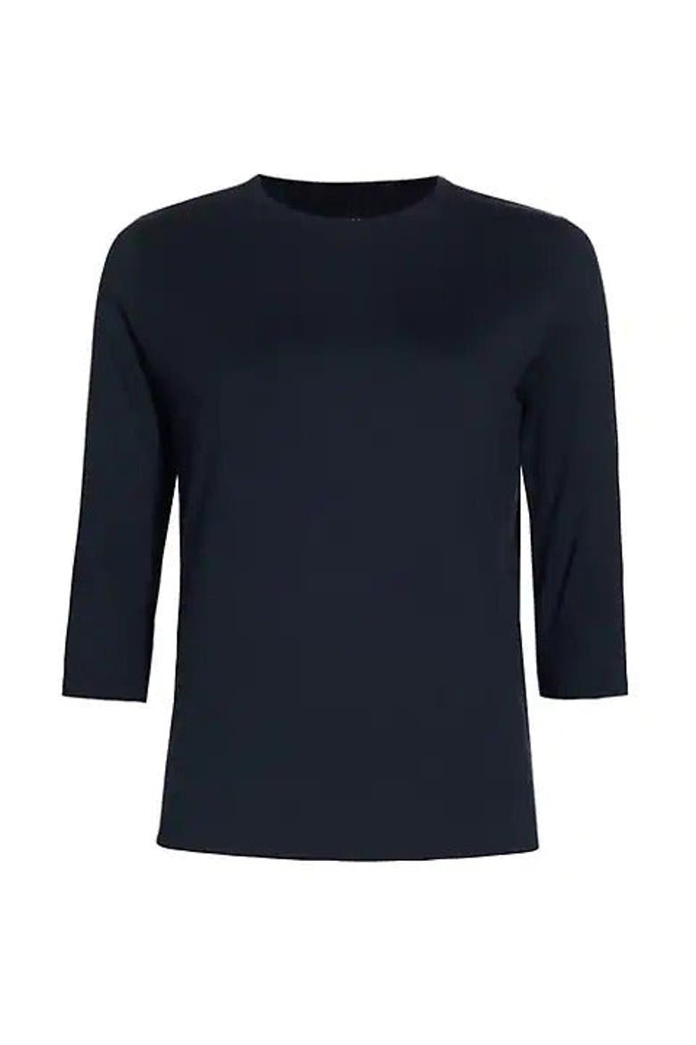 Soft Touch Semi Relaxed 3/4 Sleeve Boatneck, Main, color, MARINE