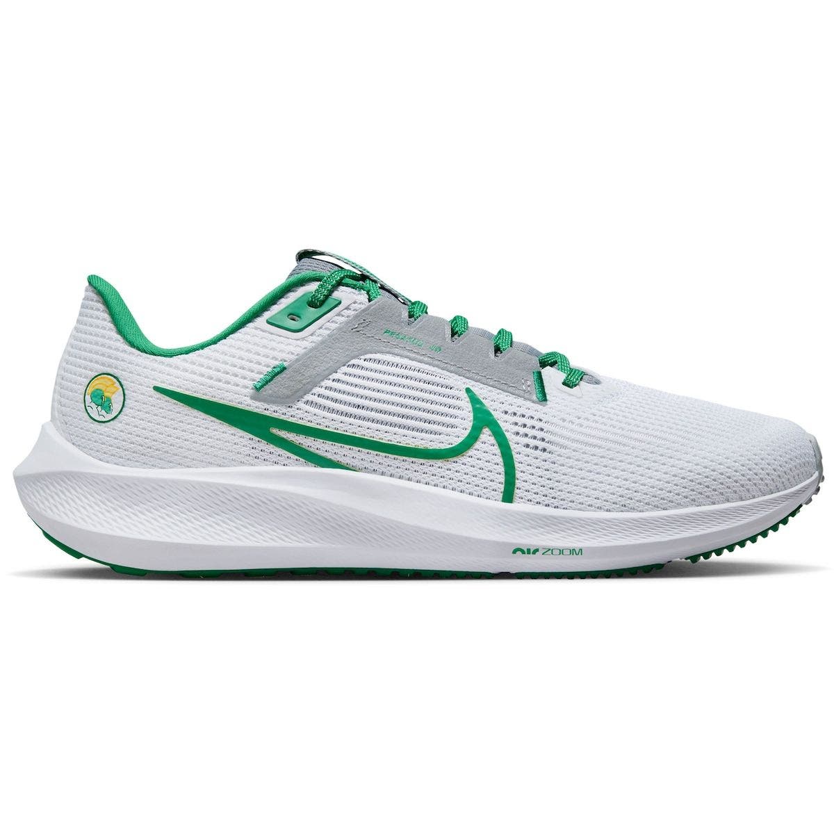 Unisex Nike  White Norfolk State Spartans Zoom Pegasus 40 Running Shoe, Alternate, color, White
