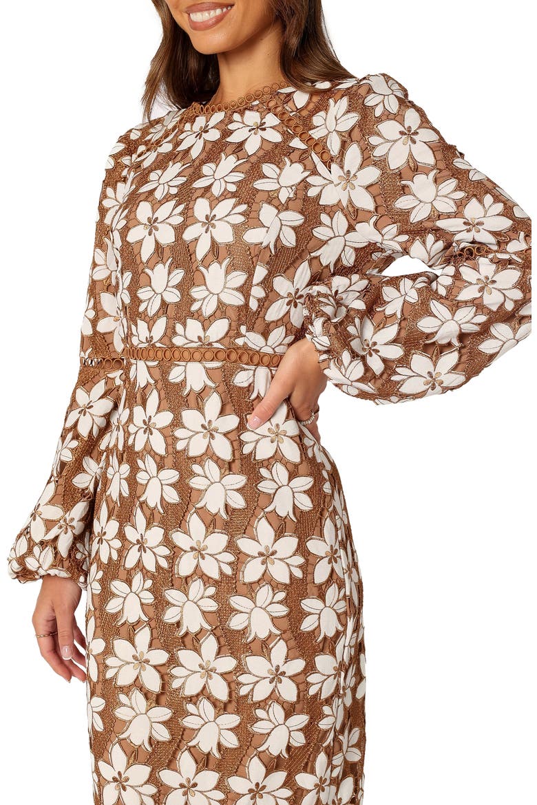 pierre floral long sleeve lace midi dress Petal & Pup Women's Pierre Long Sleeve Lace Maxi Dress