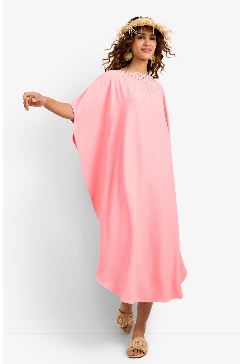 Neena Rhinestone Caftan Dress, Alternate, color, Sunset Sorbet