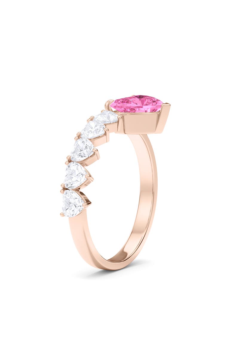 HauteCarat Floating Hearts Lab Created Diamond Ring - 2ct., Alternate, color,