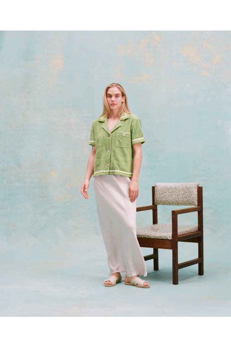 'Rick Rack' Cabana ~ Crop Cut, Alternate, color, Green