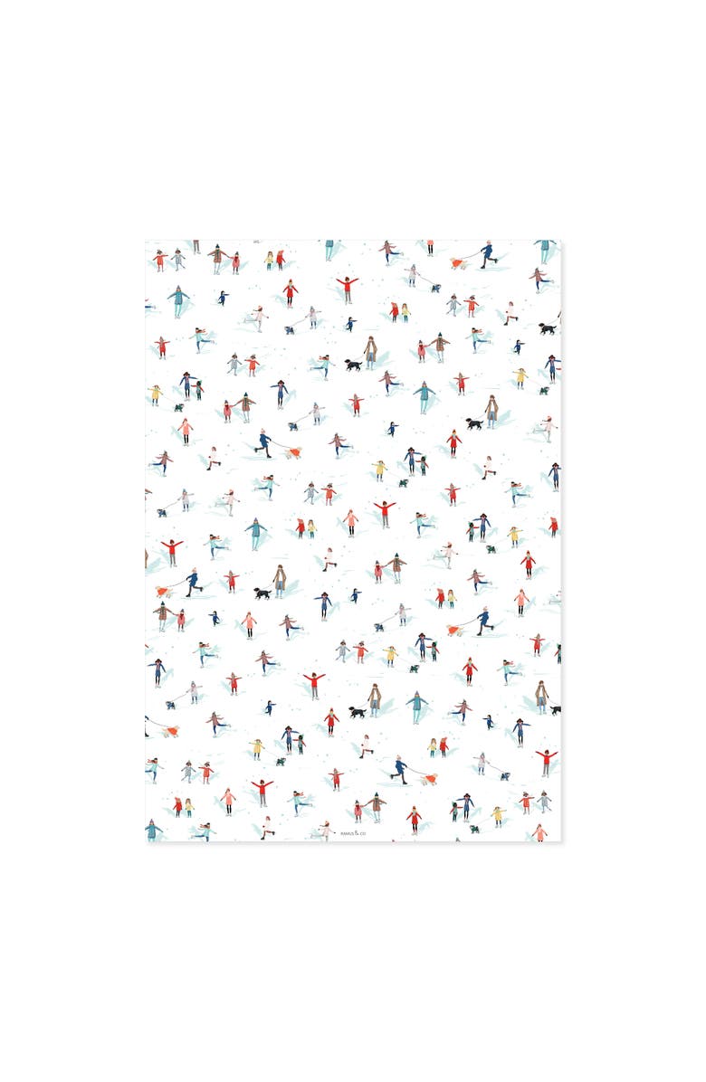 Ramus & Co Two-Sided "Winter Wonderland" Heavyweight Christmas/Holiday Gift Wrap, Alternate, color, 