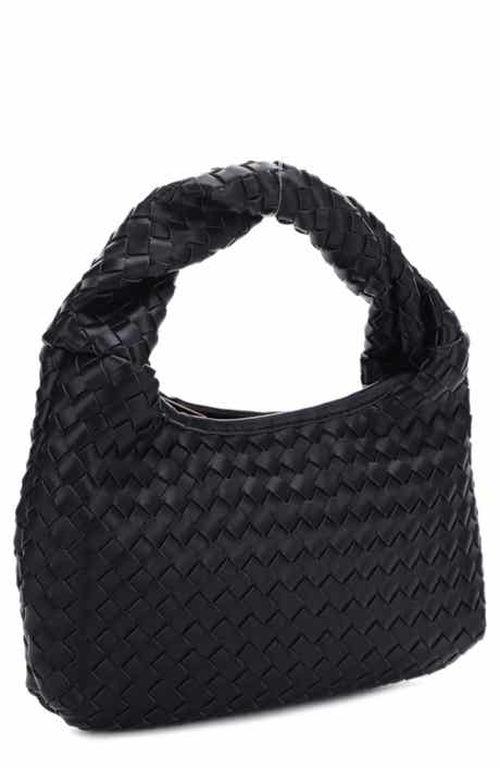 Mali + Lili Libby Diamond Weave Twist Handle Shoulder Bag