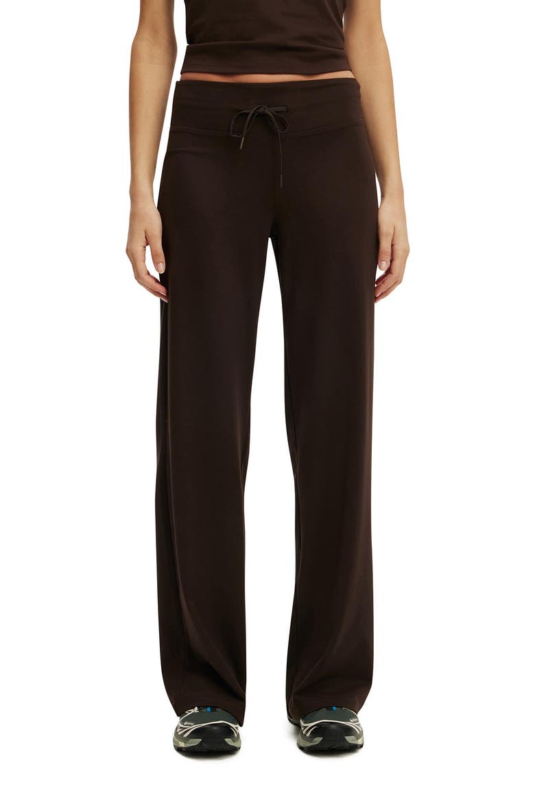 Women's Active Ultra Soft Tie Front Wide Leg Pant, Main, color, French Roast