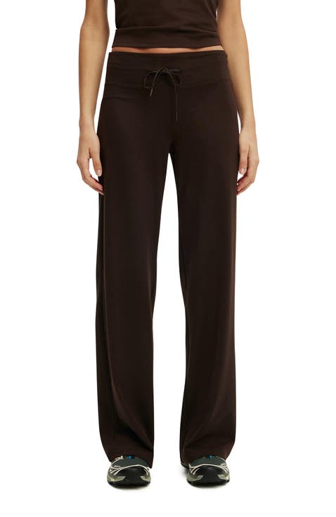 Women's Active Ultra Soft Tie Front Wide Leg Pant