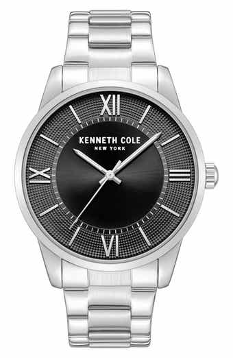 Three Hand Quartz Bracelet Watch, 44mm
