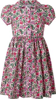 Rachel Riley Pink Floral Button-Front Dress