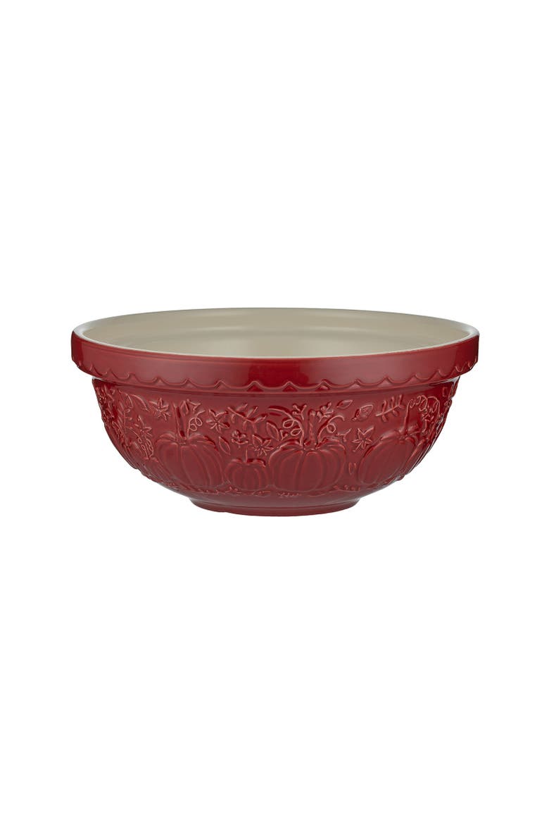 Pumpkin Mixing Bowl Size 18, 2.85-Quart, Dark Red, Main, color, Red